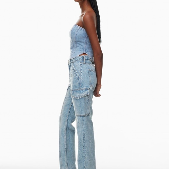 Denim Forum Aritizia The '90s Lo-Rise Cargo Slim Denim Jean - Picture 3 of 11